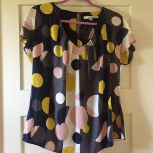 Boden v-neck short sleeved blouse